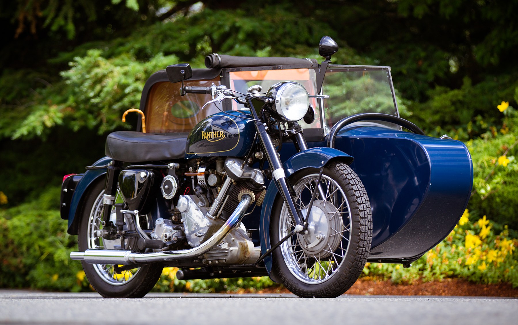 Panther motorcycle and store sidecar for sale